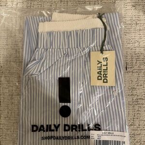 Daily Drills Pointelle Layered Poplin Pants in Mist
